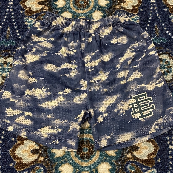 Eric Emanuel Other - Eric Emanuel Blue and Cream Cloud Pattern Shorts